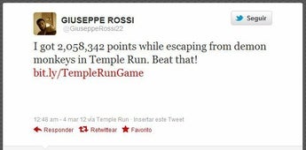 Temple Run, el videojuego preferido de iPhone de Giuseppe Rossi