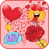 Romantic love stickers icon