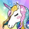 أيقونة Unicorn Coloring Book Glitter