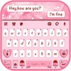 Girly Pink SMS Keyboard Backgr icon