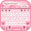 أيقونة Girly Pink SMS Keyboard Backgr