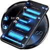 SMS Theme Sphere Blue - black icon