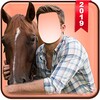 Horse With Man Photo Suit icon