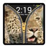 pantalla de bloqueo con cremallera - leopardo icon