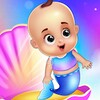 Newborn mermaid baby care game icon