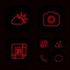 Wow Red Neon Theme - Icon Pack icon