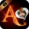 Fire Text Photo Frame icon