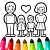 Happy Family Coloring Game icon