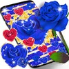 Icon von Blue golden rose wallpapers