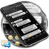 SMS Messages Metallic Silver icon