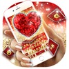 Golden Red luxury Heart icon