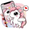 Cartoon Cute Lovely Unicorn Theme icon