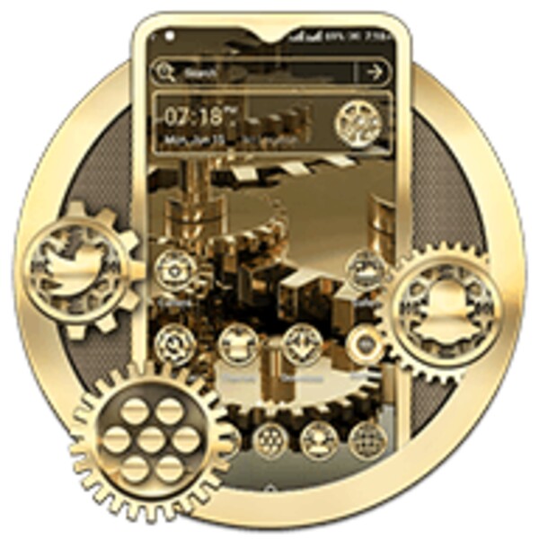Golden Machine Gear Theme Launcher para Android - Baixe o APK na Uptodown