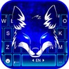 Neon Wolf Blue Keyboard Background icon