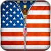 Icon von US Flag Zipper Lock