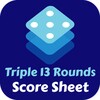 Triple 13 Rounds Score Sheet icon