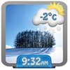 Winter Weather Clock Widget simgesi