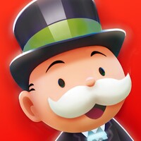 Monopoly Go! game logo, an icon showing dice and a top hat