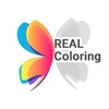 Coloring books for adult on your real photo icon