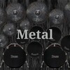 Drum kit metal icon