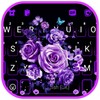 Purple Rose Bouquet Background icon