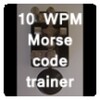 10 WPM CW Morse code trainer icon