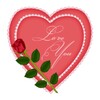 Valentine's day photo stickers icon