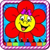Kawaii Flowers Coloring Book icon