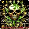 Gold Weed Skull Theme icon