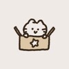 우주고양이 보라 아이콘