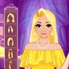 Golden princess dress up game icon