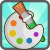 Kids coloring-kids paint icon