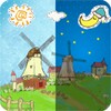 Cartoon windmill icon