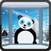 Icon von panda in snowfall Wallpaper