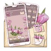 Pink Flower Gift Theme Launcher icon