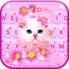 Pink Flowers Kitten Theme icon