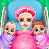 Pregnant Mom And Twin Baby Care icon