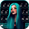 Gothic Neon Girl Keyboard Back icon