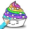 Cupcakes Coloring Book Glitter icon