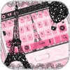 Pink Paris Rose Keyboard Eiffel Tower Theme icon