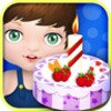 Baby birthday cake maker icon