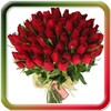 Beautiful Flowers Bouquet Glitter icon