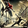 Icon von stickman Warrior fighting