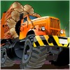 wood truck lumberjack tractor icon