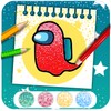 Glitter Among us Coloring Book icon