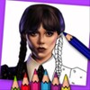 Color Book - Wednesday Art 3d icon