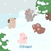 카카오톡 테마 - 보송보송친구들_눈내리는 겨울 icon