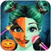 Cute Girl Halloween Makeup Art icon