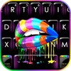 Rainbow Drip Lips Keyboard The icon