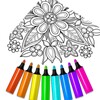 Mandala Flowers coloring book 아이콘